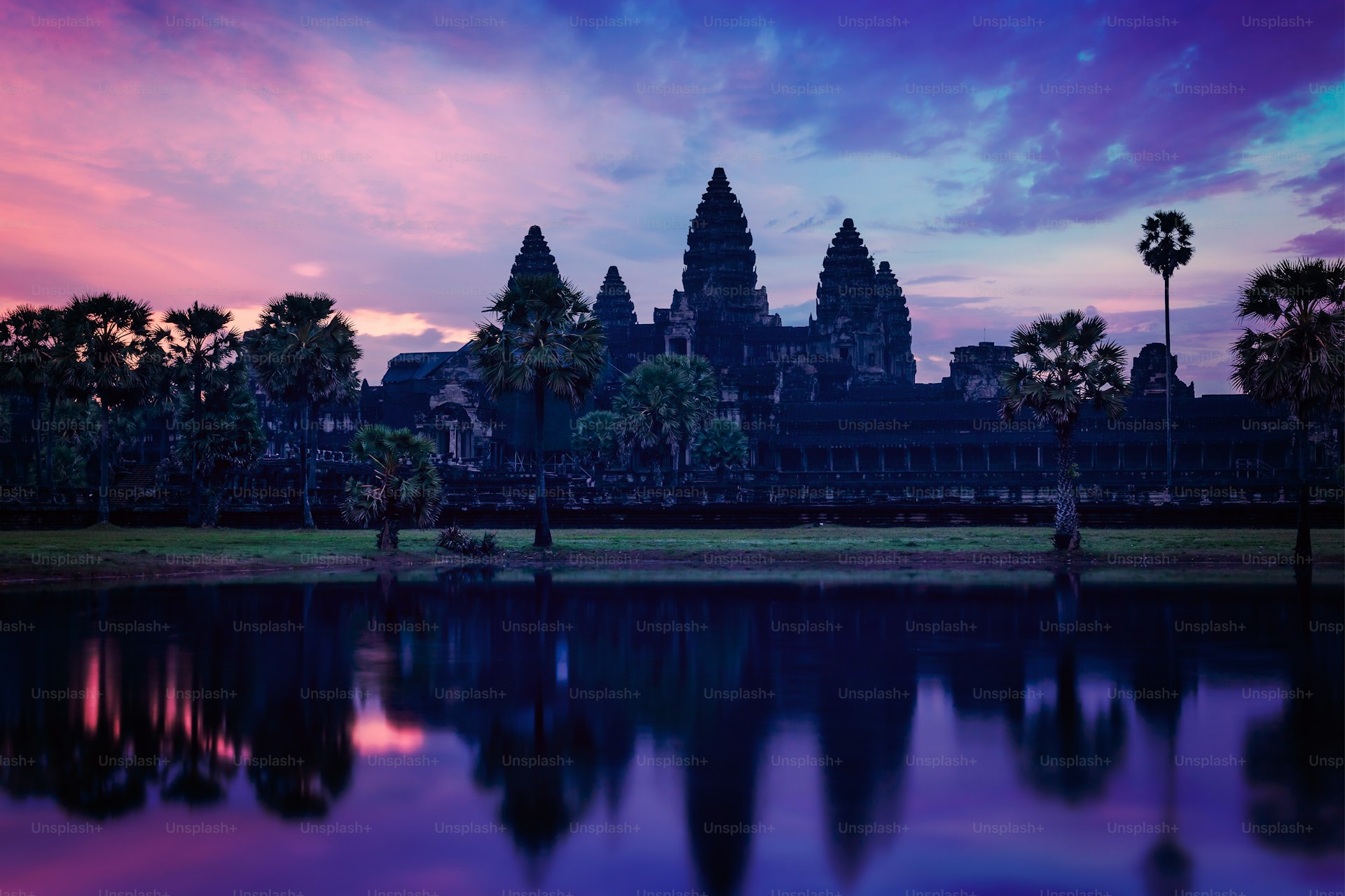 Angkor Wat temple at sunrise