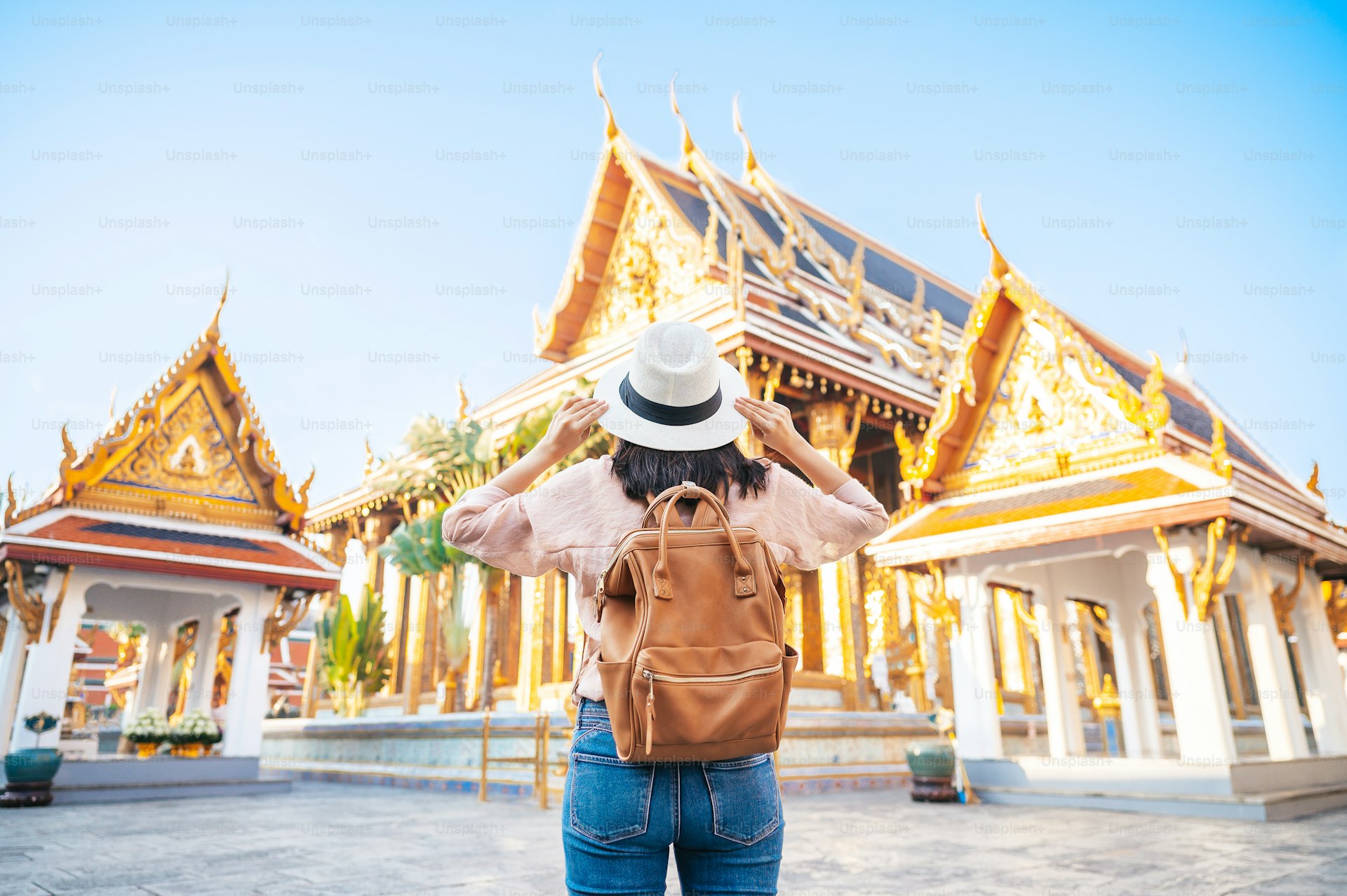 Bangkok Grand Palace and golden stupas